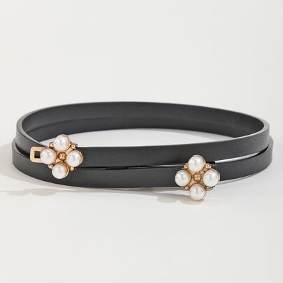 Faux Pearl Decor Belt