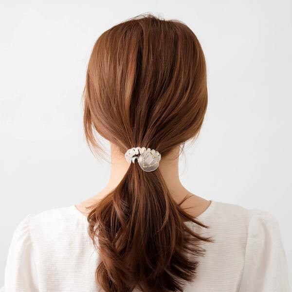 

Heart Decor Telephone Wire Hair Tie, Multicolor