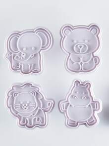 4入組動物設計餅乾模具 - 白色 - 查看 3