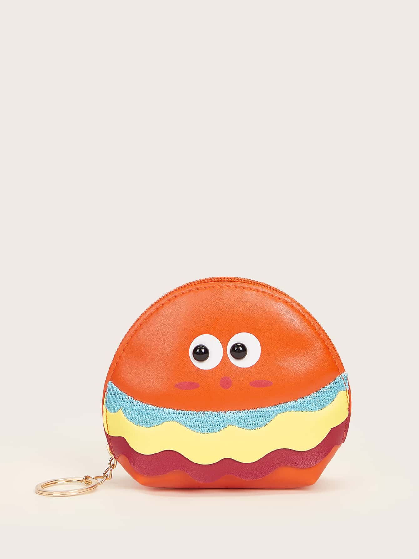 SHEIN眼睛圖案圓頂硬幣錢包 - 彩色 - 查看 1