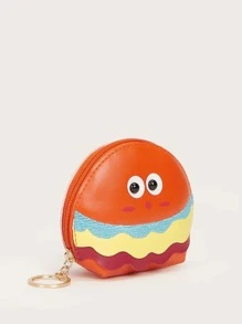 SHEIN眼睛圖案圓頂硬幣錢包 - 彩色 - 查看 3