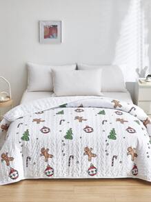 Colcha con estampado de Navidad - Multicolor - Ver 1