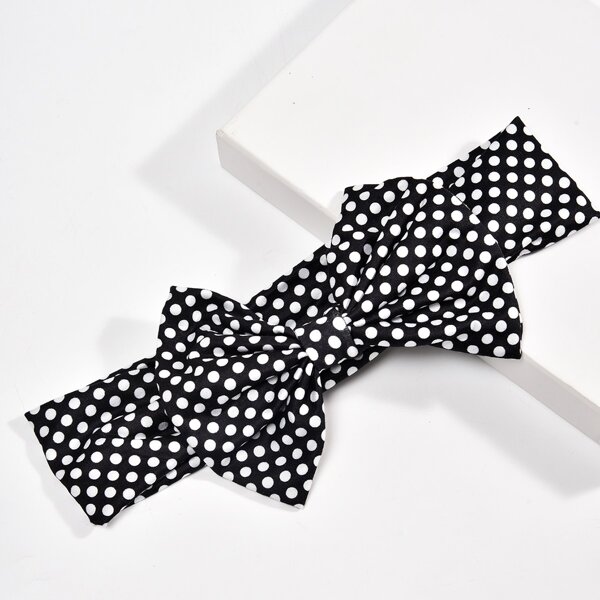 

Polka Dot Print Bow Decor Hair Band, Multicolor