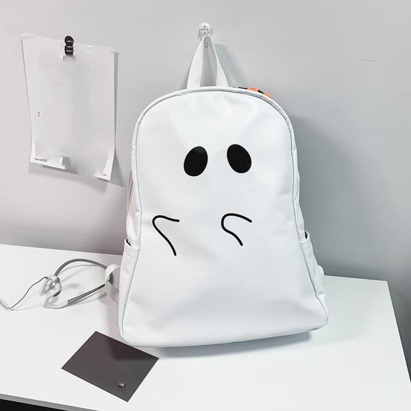 

Halloween Graphic Backpack, White