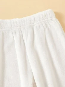 Toddler Boys 2pcs Solid Flannel Pants - Multicolor - View 4