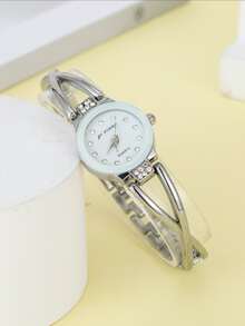 Đồng hồ thạch anh trang trí rhinestone - Bạc - Xem 2