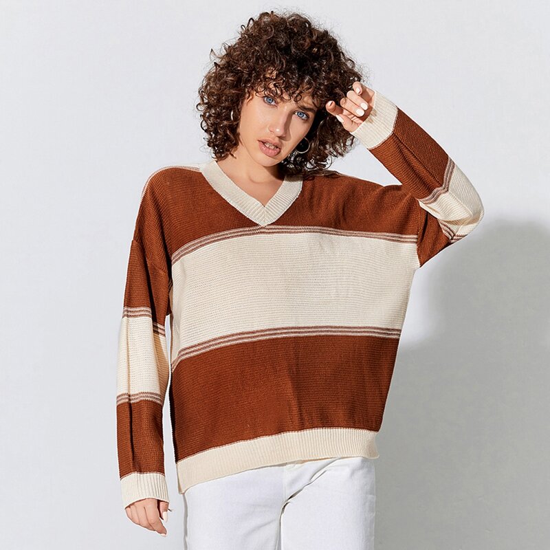 

Colorblock Drop Shoulder Sweater, Multicolor