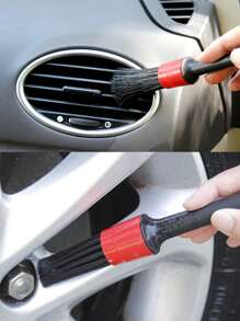 Set de cepillos para detalles de automóviles de 5 piezas, limpiador de automóviles - Negro - Ver 4