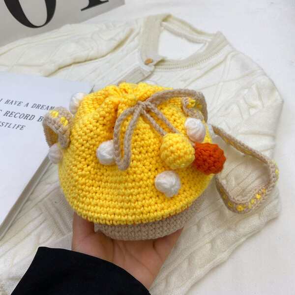

Colorblock Mushroom Shaped Novelty Bag, Yellow