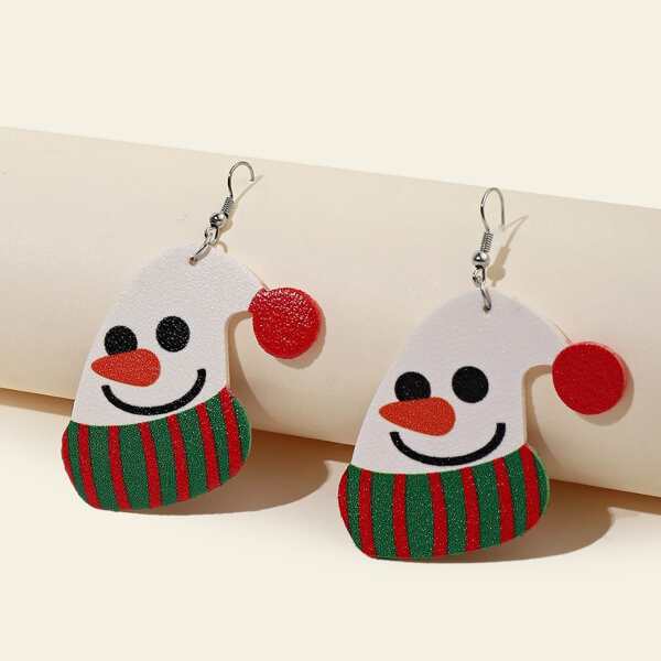 

Christmas Snowman Decor Drop Earrings, Multicolor
