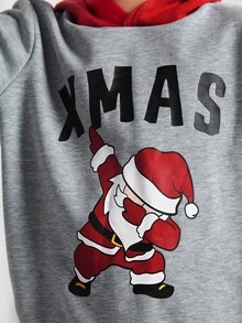 SHEIN 青少年男孩圣诞印花卫衣 - 彩色 - 查看 5