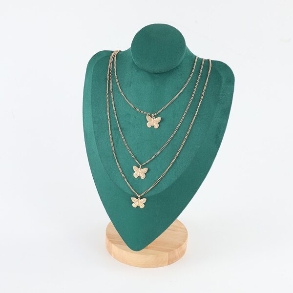 

Butterfly Pendant Layered Necklace, Gold