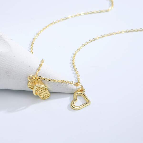 

18K Gold Plated Heart Pendant Necklace