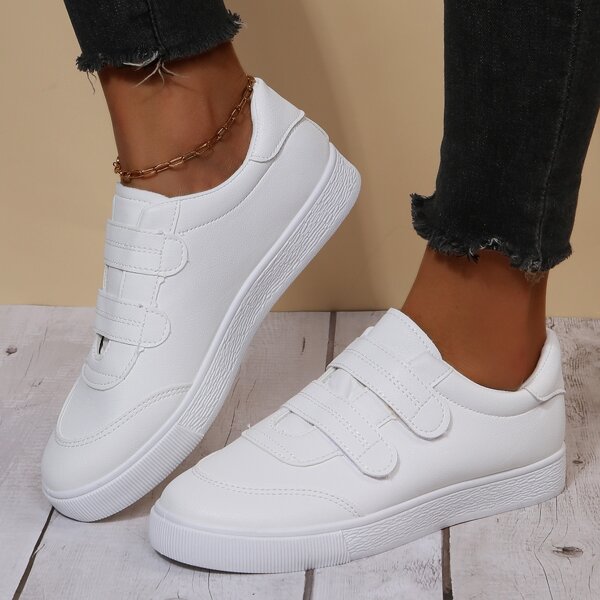 

Minimalist Velcro Strap Skate Shoes, White