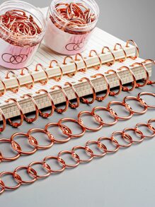 licao 30pcs Random Metal Ring Binder - Rose Gold - View 1