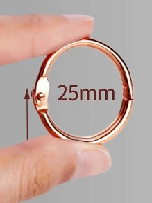 licao 30pcs Random Metal Ring Binder - Rose Gold - View 3