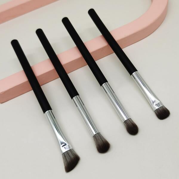 

4pcs Makeup Brush Set, Black