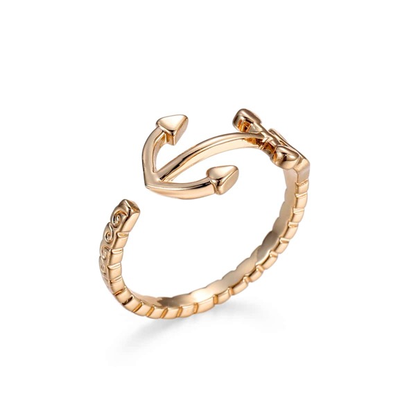 

18K Gold Plated Anchor Decor Ring