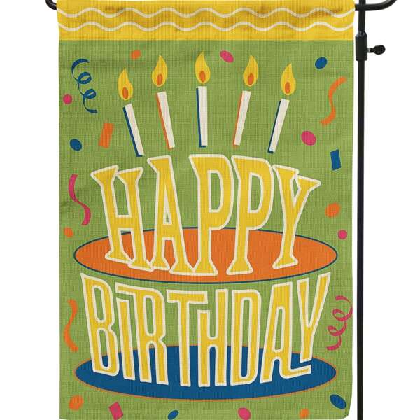 

Birthday Party Decorative Garden Flag, Multicolor