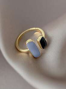 Andkiss 簡約風開口戒指 - 彩色 - 查看 3