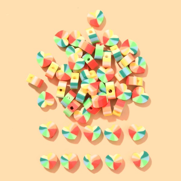 

50шт DIY ювелирный аксессуар в форме сердечка, Многоцветный