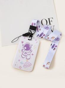 卡通圖形卡片支架，輕巧便攜信用卡ID卡，白領女性禮物，適用於女性節日，周年紀念日和生日禮物，禮品配件，禮品照片卡片支架 - 彩色 - 查看 2