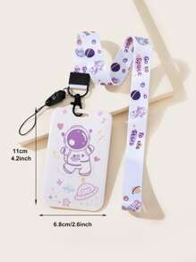 卡通圖形卡片支架，輕巧便攜信用卡ID卡，白領女性禮物，適用於女性節日，周年紀念日和生日禮物，禮品配件，禮品照片卡片支架 - 彩色 - 查看 4