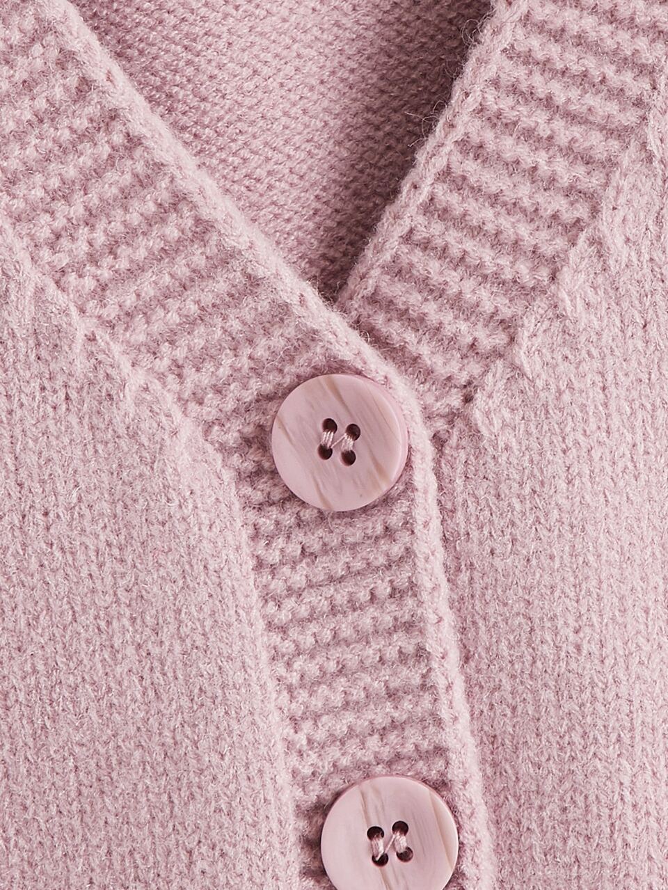 Girls' Double Pocket Button Up Cardigan With Upward Collar