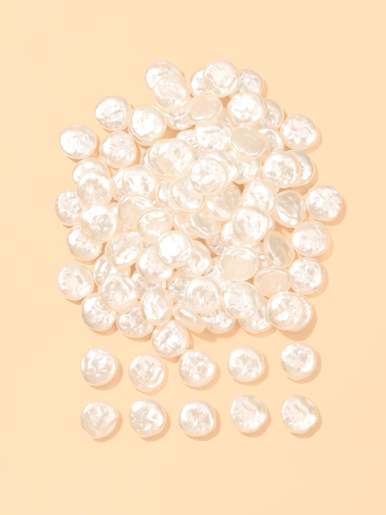 50 cái Faux Pearl DIY Trang sức Phụ kiện - trắng - Xem 1