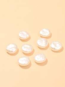 50 cái Faux Pearl DIY Trang sức Phụ kiện - trắng - Xem 2