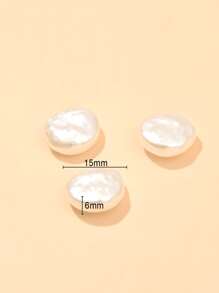 50 cái Faux Pearl DIY Trang sức Phụ kiện - trắng - Xem 3