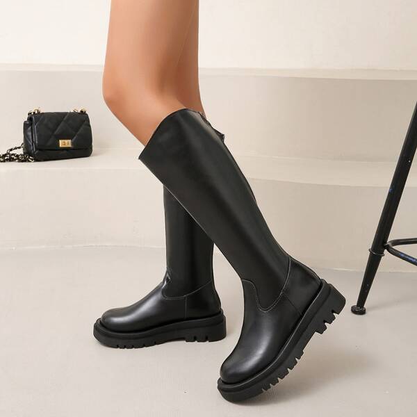

Minimalist Knee Classic Boots, Black