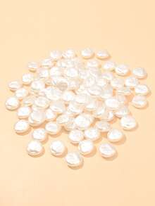 50 cái Faux Pearl DIY Trang sức Phụ kiện - trắng - Xem 4