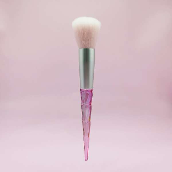 

1pc Diamond Design Handle Powder Brush, Pink