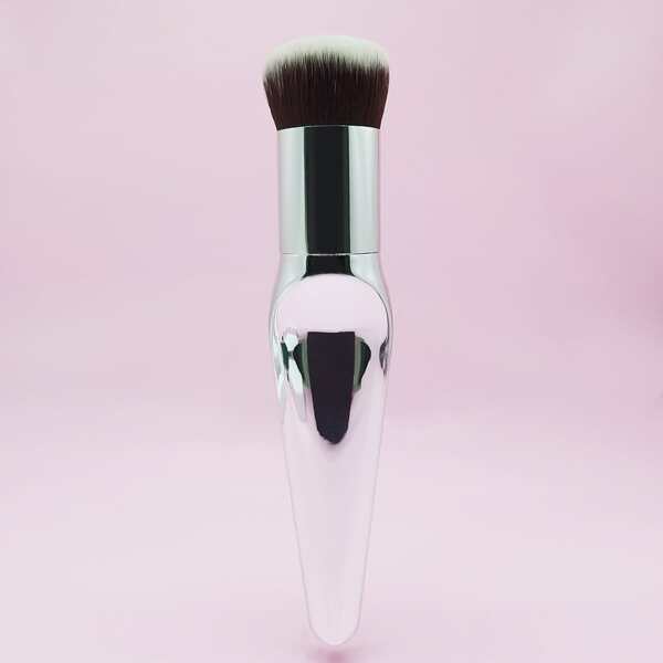 

1pc Duo-fiber Powder Brush, Silver