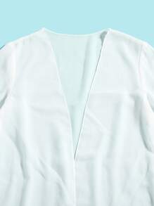 Girls Open Front Kimono - White - View 4