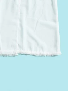 Girls Open Front Kimono - White - View 5