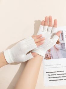 Guantes sin dedo simple - Blanco - Ver 1