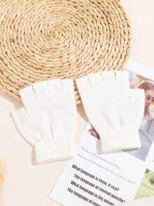 Guantes sin dedo simple - Blanco - Ver 2