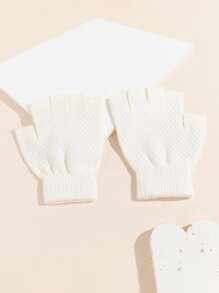 Guantes sin dedo simple - Blanco - Ver 3