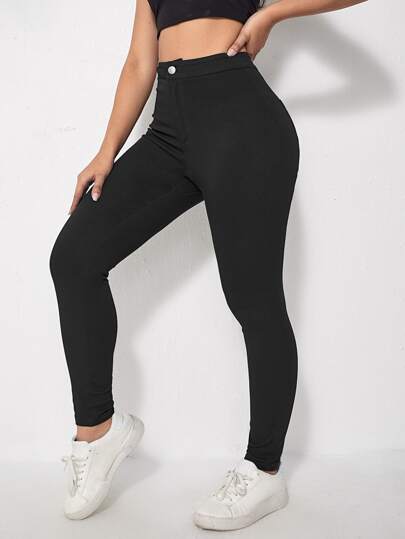 Rivivi Women Casual Solid Color Slim Fit Pants Y2k Fall Cloth For Women