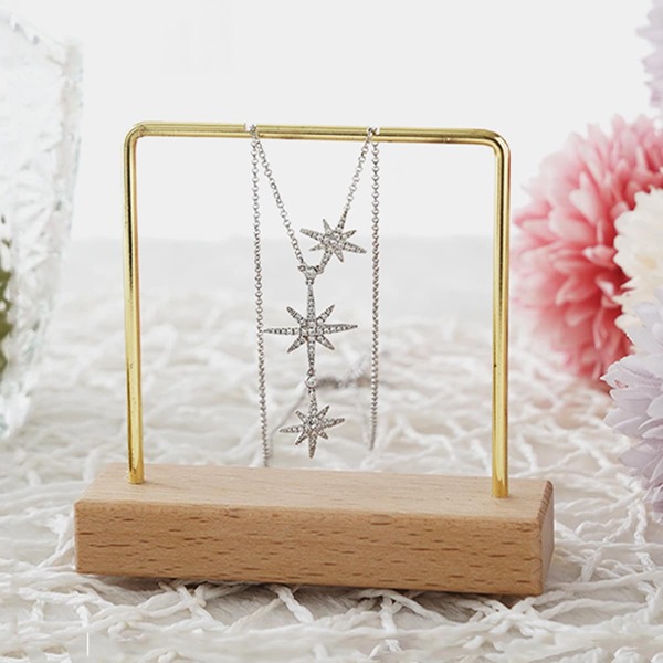 

1pc Simple Jewelry Rack, Gold
