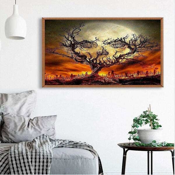 

Tree Print DIY Diamond Unframed Painting, Multicolor