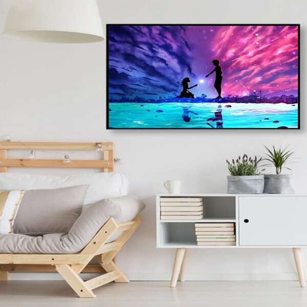 

Figure Graphic DIY Diamond Unframed Painting, Multicolor