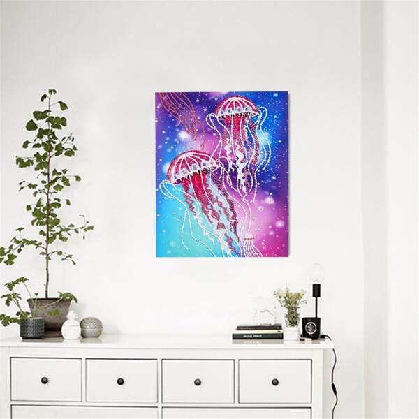 

Jellyfish Pattern DIY Diamond Painting Without Frame, Multicolor