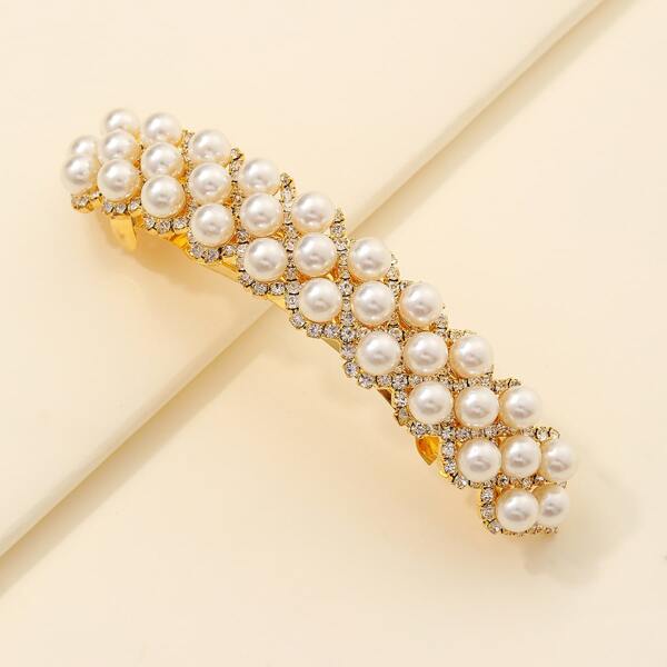 

Faux Pearl Hair Clip, Gold