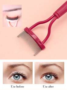 1pc Foldable Eyelash Brush - Hot Pink - View 5