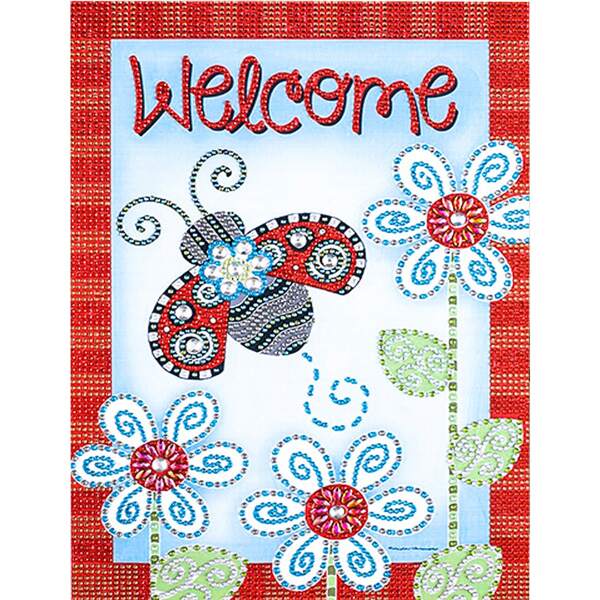 

Butterfly Pattern DIY Diamond Painting Without Frame, Multicolor