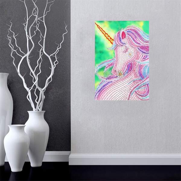

Unicorn Pattern DIY Diamond Painting Without Frame, Multicolor