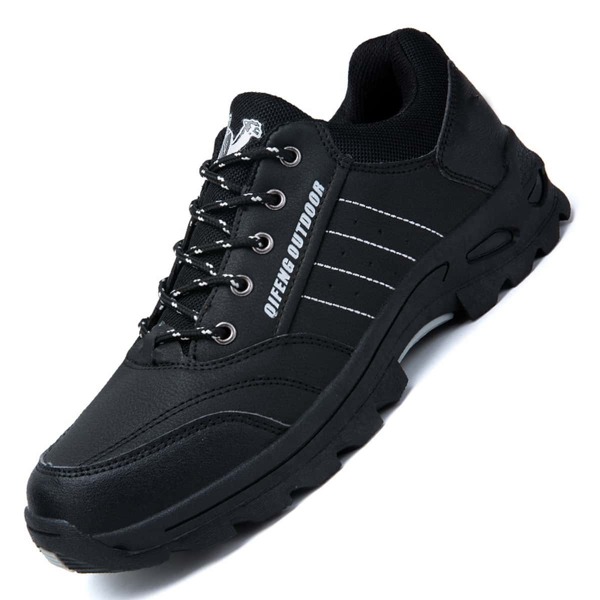

Men Letter Graphic Lace-up Front Running Shoes, Black
